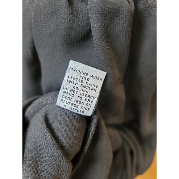 J for Justify Dress Women's Large Black Sleeveless Maxi Chiffon Sheer Skirt - Picture 8 of 13